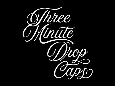 Three Minute Drop Cap Book Cover