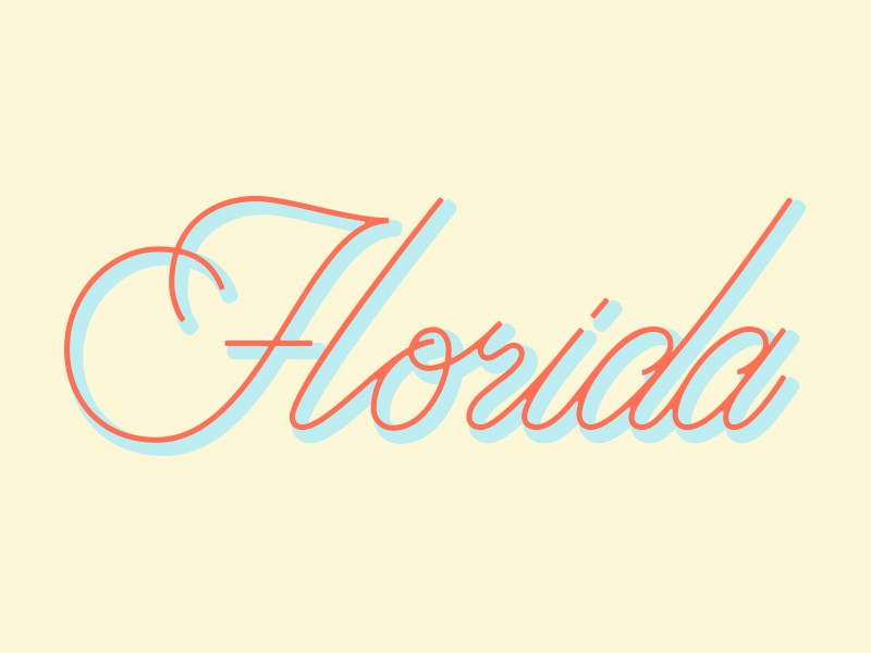 florida tattoo ideas cursive font