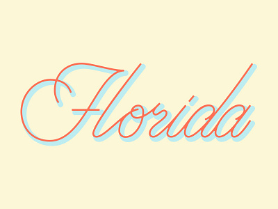 Florida Lettering WIP Concept branding design florida illustration lettering logo logotype type typography vector wip