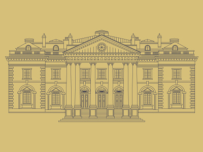 DAR Constitution Hall D.C. design flat icon illustration illustrator line illustration linework vector