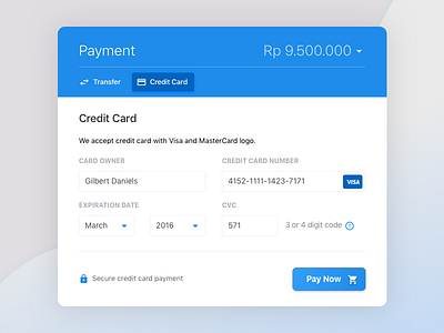 dailyUI #002 - Checkout checkout credit card dailyui pay payment ui visa web