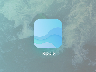 dailyUI #005 - App Icon app dailyui icon logo ripple sea water wave