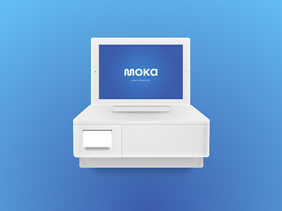 Illustration | Moka MPOP app illustration ipad moka mokapos point of sale printer receipt ui ux vector