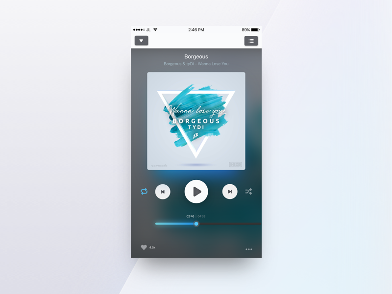 Dailyui 009 music player