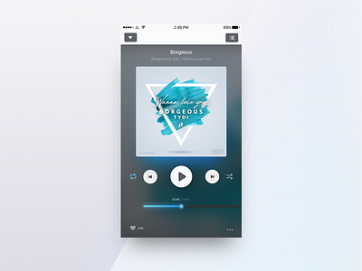 dailyUI #009 - Music Player app interface ios ios app media multimedia music player sketch smartisan ui ux