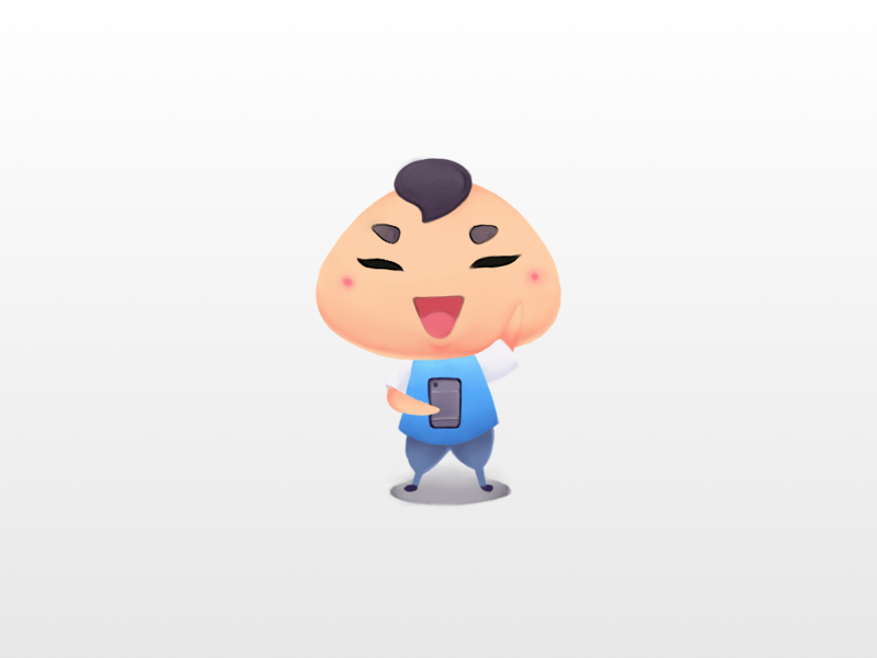 Pomona Onboarding Illustration 1/3 chibi character painting digital illustration loyalty point rewards app pomona