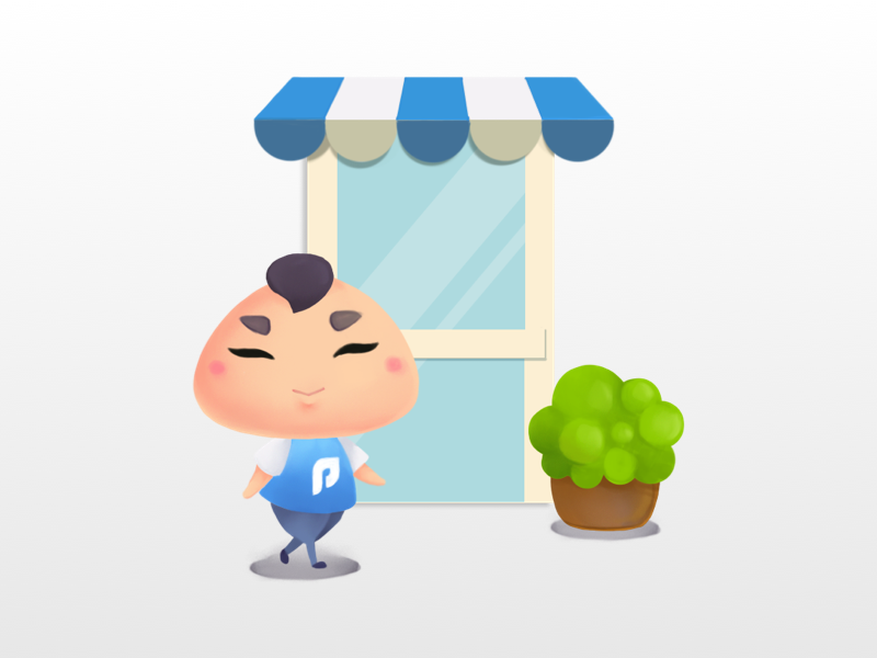 Pomona Onboarding Illustration 2/3 pomona app rewards point loyalty illustration digital painting character chibi