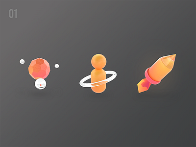 3D Icons Exploration - 01