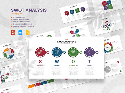 SWOT PowerPoint Template by Slideheap on Dribbble