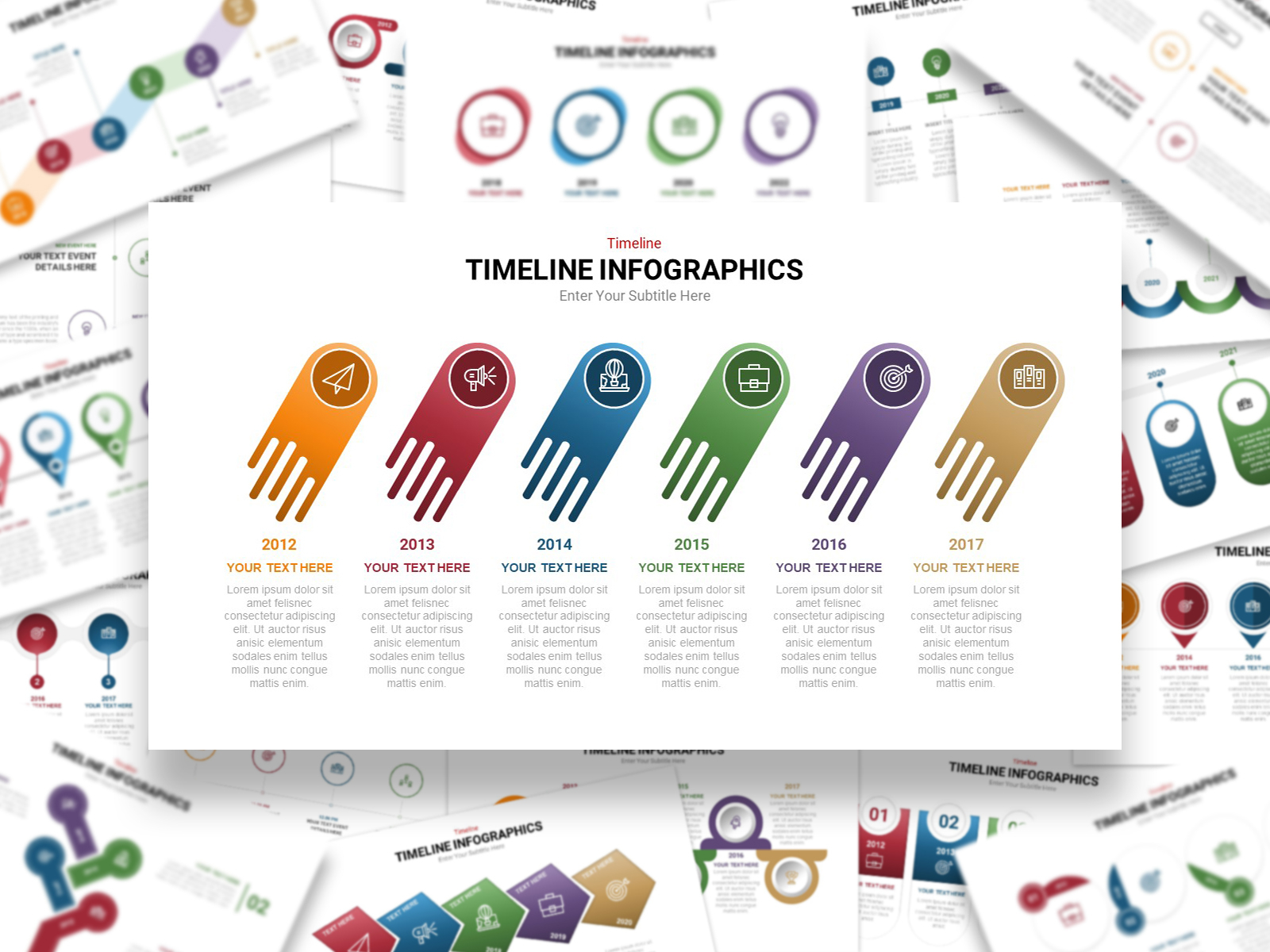 Timeline Infographic Template by Slideheap on Dribbble