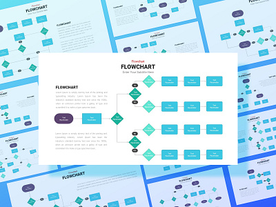 Flow chart template by Slideheap on Dribbble