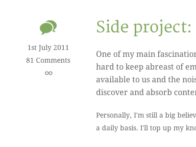 Blog Progress