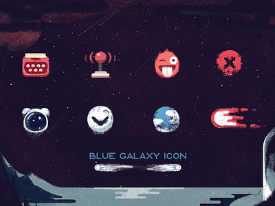 Blue Galaxy icon galaxy game icon painting russell sky