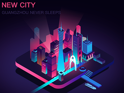 GUANGZHOU 广-州 2.5d guangzhou isometric isometric art 市