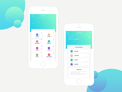 Quiz app android app application concept design interaction interface iphone ui ux