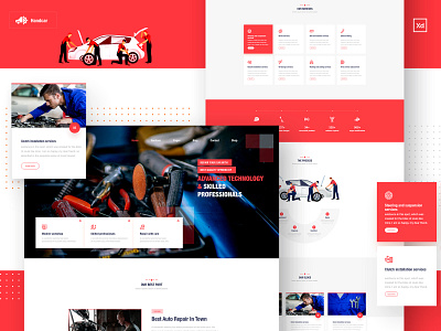 Car Repairing Agency agency agency branding app application branding concept design flat freelance interaction interface ios iphone landing page minimalist mobile ui design responsive ui design ui ui design ux