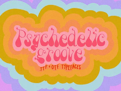 Psychedelic Groove Typeface Design 70s 70s font 70sdesign branding design digital art font font design hippie retro design retro font retro fonts trippy type design typeface typogaphy typographic vintage vintage design vintage font