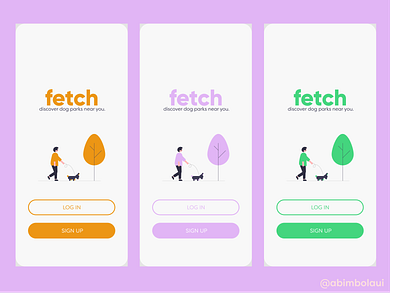 Dog App Sign Up Page #DailyUI001 app character clean daily 100 challenge dailyui dailyui001 design flat graphic design illustration minimal mobile type typography ui ux vector website