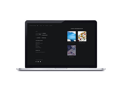 New portfolio - menu desktop diptych portfolio ui ux