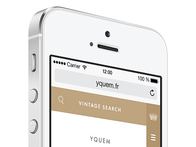 Château d'Yquem mobile website - menu