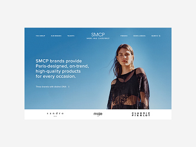 SMCP - Homepage claudie corporate cover group homepage maje pierlot sandro smcp ui ux