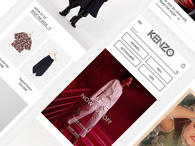 KENZO.com - mobile homepage fashion homepage kenzo lvmh mobile product ui ux