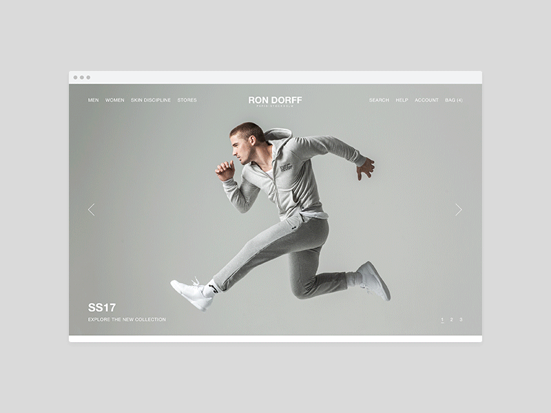 RON DORFF - Homepage back end e commerce fashion front end ron dorff shopify ui ux website