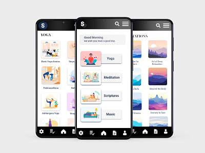 Sanyam (Yoga & Meditation App) app branding design graphic design icon illustration logo ui ux vector