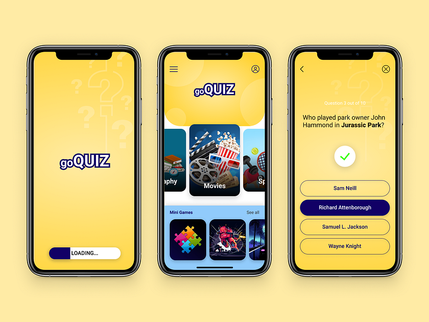 Quiz App designs, themes, templates and downloadable graphic elements ...