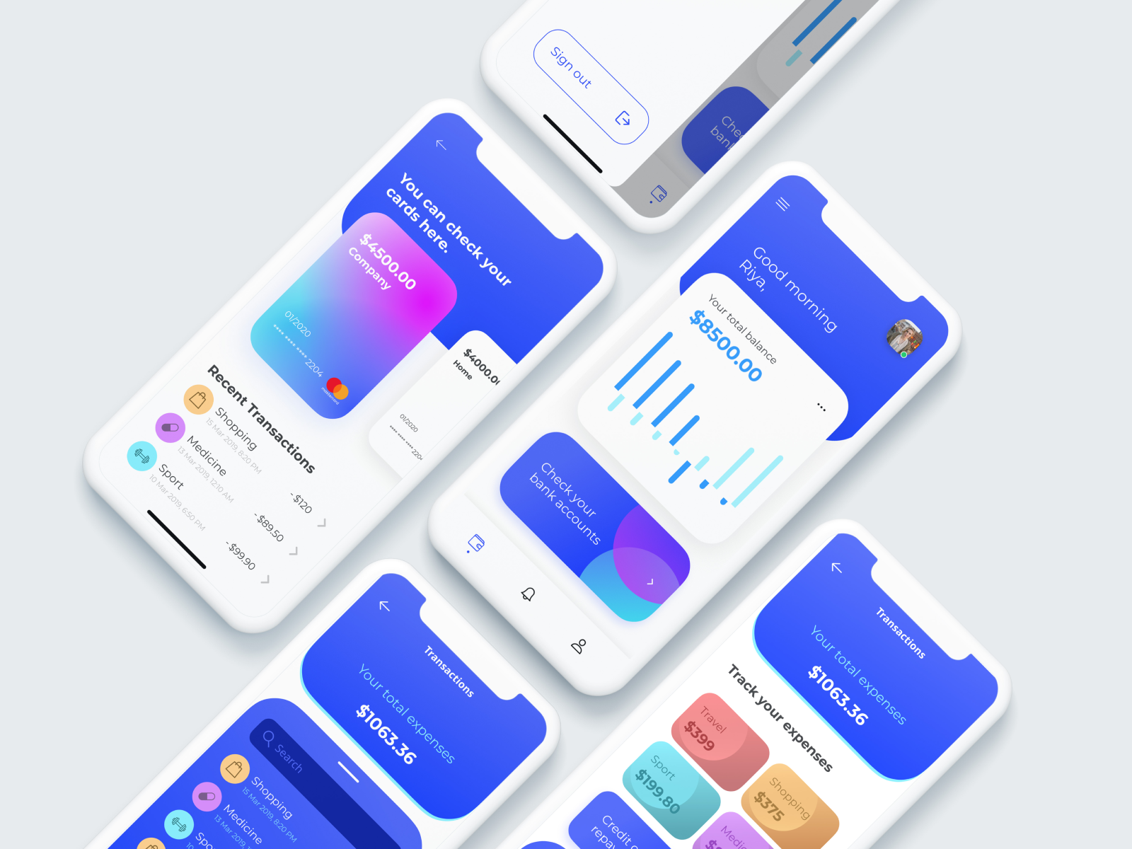 Finance App by Riya Chohan on Dribbble