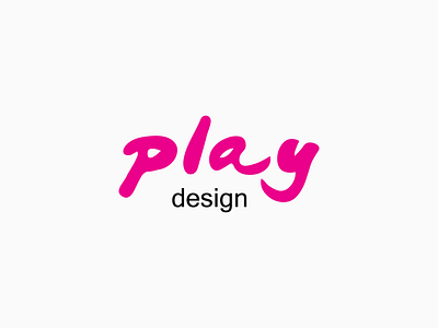 Play Design branding design logo typography