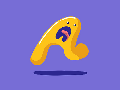 "A" with the "B"-side 36 days of type 36dayoftype 36daysoftype08 app branding character animation character design font graphic design logo motion design motion graphic runcycle scream typedesign typeface design walkcycle