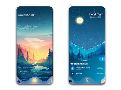 Mindfulness App Concept 3d graphic design