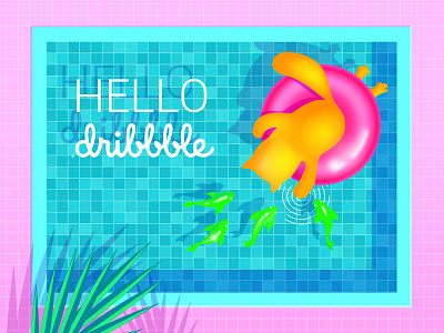 Hello, Dribbble illustration