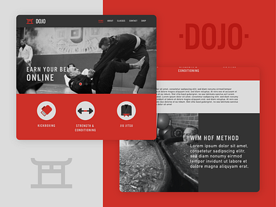 Dojo Website Concept app branding design icon ui ux web website