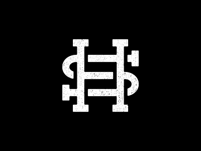 H+S Monogram branding design flat illustrator logo minimal typography vector