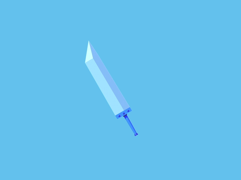 FF7 Sword 3d 3dfordesigners c4d cinema4d ff7 final fantasy 7 render