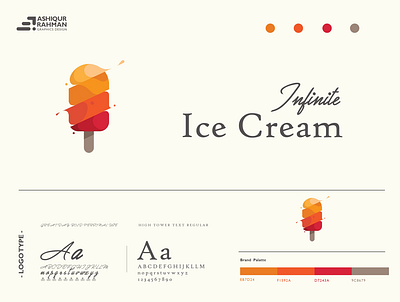 Infinite Ice Cream Logo Design branding design graphic design icon illustration logo