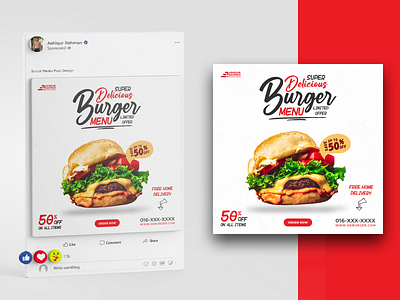 Burger Menu Set Design