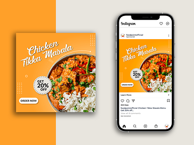 Chicken Tikka Masala Menu Design