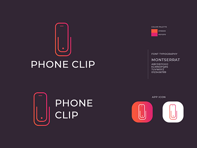 Phone Clip Logo Design app branding design graphic design icon illustrator logo vector