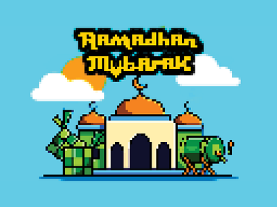 RAMADHAN MUBARAK mubarak pixel art pixelart ramadan kareem ramadan mubarak ramadhan ramadhan kareem