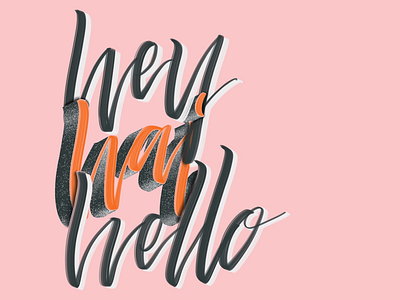 Hello - hand lettering hand lettering hello ipad typography