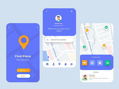 Navigation App Design andriod design android app app design ios design location navigation photoshop share location