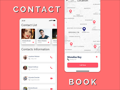 Contact Book Redesign App Challenge app book concept contact tracking