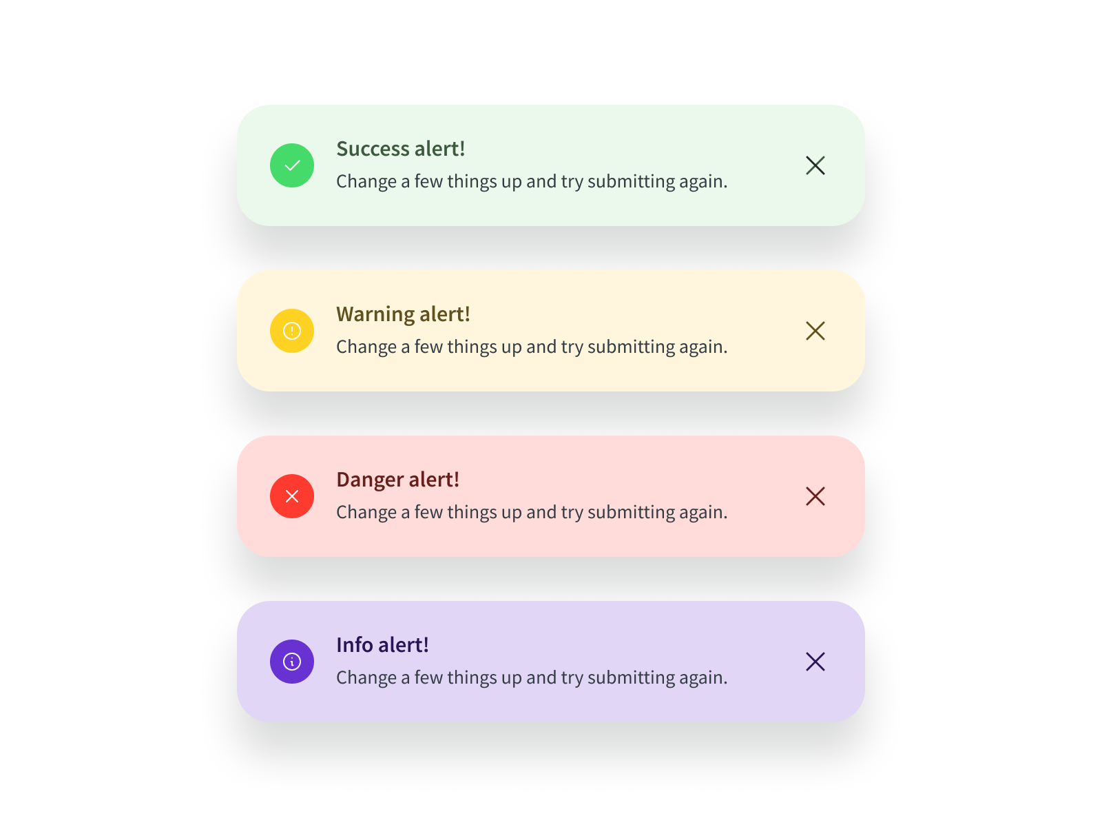 Alert component by Erick Sahara on Dribbble