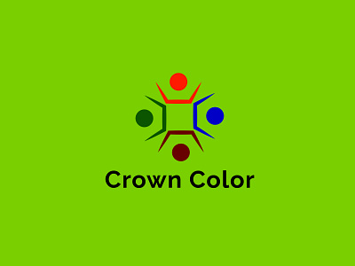 Crown Color logo app branding color company crown design graphic design icon illustration logo ui vector
