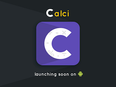 Calci - Icon Design android app brand design icon logo purple