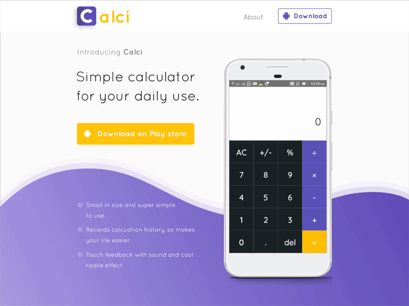 Calci the app - Launched! android app download launch play store ui ux