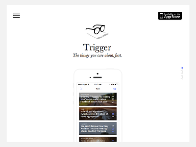 Trigger Landing Page app landing page trigger web